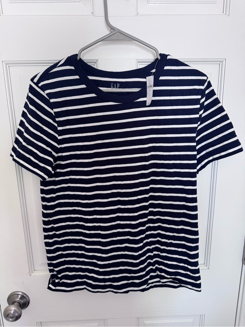 GAP French Girl Striped Tee Navy White Cotton Shirt NWT - Picture 2 of 4